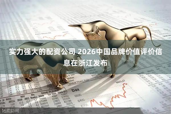 实力强大的配资公司 2026中国品牌价值评价信息在浙江发布