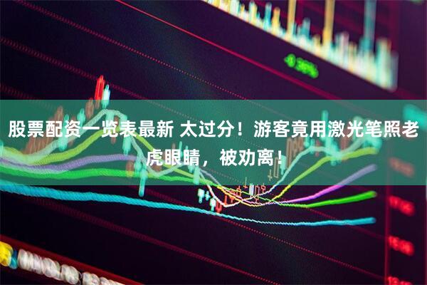 股票配资一览表最新 太过分！游客竟用激光笔照老虎眼睛，被劝离！